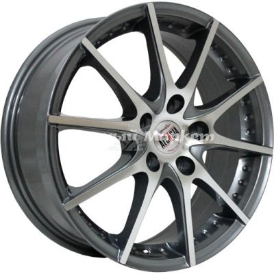 ДискAlcasta M08 6.5JxR16 PCD5x112 ET46 DIA57.1, насыщенный темно-серый полностью полированный