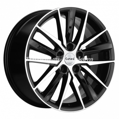 ДискCarwel Алдан 1807 (Geely Tugella/ Jaguar XF/ F-Pace) 8JxR18 PCD5x114.3 ET45 DIA60.1, Чёрный глянцевый с полированной лицевой частью