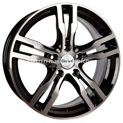 ДискCarwel Аврас 193 7JxR17 PCD5x112 ET49 DIA57.1, черный с полированными спицами