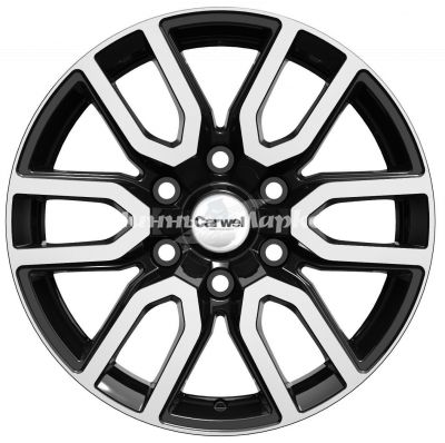 ДискCarwel Барал 1723 (Haval H9) 8JxR17 PCD6x139.7 ET42 DIA75.1, Чёрный глянцевый с полированной лицевой частью