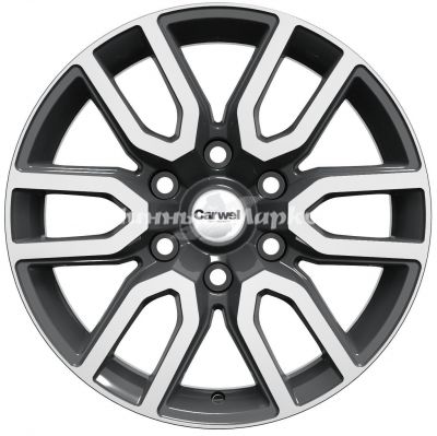 ДискCarwel Барал 1723 (Hyundai H-1/Staria) 8JxR17 PCD6x139.7 ET20 DIA92.5, Серый с полированной лицевой частью