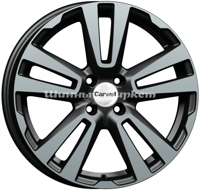 ДискCarwel Берг 239 (Vesta SW Cross) 6.5JxR17 PCD4x100 ET43 DIA60.1, черный с полированными спицами