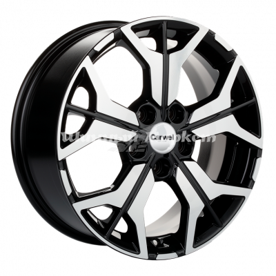 ДискCarwel Бусани 1715 (Changan CS75) 7JxR17 PCD5x114.3 ET45 DIA60.1, Чёрный глянцевый с полированной лицевой частью