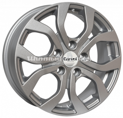 ДискCarwel Буссе 164 (ix35) 6.5JxR16 PCD5x114.3 ET50 DIA60.1, матовый серебристый с черными вставками