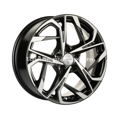 ДискCarwel Цаган 1716 7JxR17 PCD5x114.3 ET48 DIA67.1, Чёрный глянцевый с полированной лицевой частью