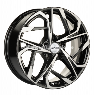 ДискCarwel Цаган 1716 (Sportage) 7JxR17 PCD5x114.3 ET48.5 DIA67.1, Чёрный глянцевый с полированной лицевой частью