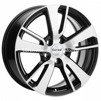 ДискCarwel Чага 1704 (Focus/ Kuga/ C-Max) 7JxR17 PCD5x108 ET50 DIA63.4, Чёрный глянцевый с полированной лицевой частью