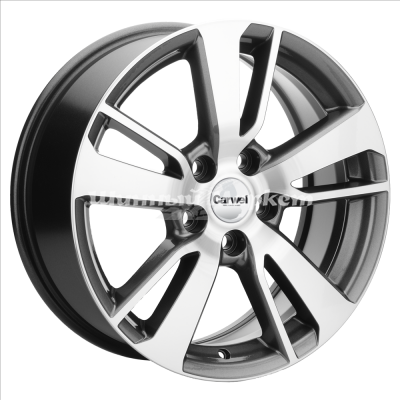 ДискCarwel Чага 1704 (Outlander) 7JxR17 PCD5x114.3 ET38 DIA67.1, Серый с полированной лицевой частью