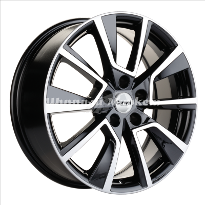 ДискCarwel Чаны 1802 (CX-5) 7JxR18 PCD5x114.3 ET50 DIA67.1, Чёрный глянцевый с полированной лицевой частью