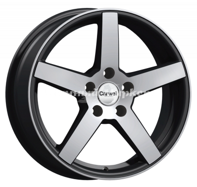 ДискCarwel Дон 261 7JxR17 PCD5x114.3 ET45 DIA67.1, черный с полированными спицами