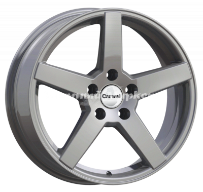 ДискCarwel Дон 261 7JxR17 PCD5x100 ET40 DIA57.1, матовый серебристый с черными вставками