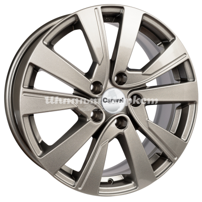 ДискCarwel Гирвас 185 (Octavia) 7JxR17 PCD5x114.3 ET48.5 DIA67.1, матовый серебристый с черными вставками