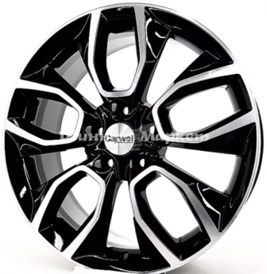 ДискCarwel Хасан 202 (Sportage) 7JxR18 PCD5x114.3 ET48.5 DIA67.1, черный с полированными спицами