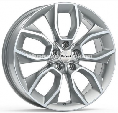 ДискCarwel Хасан 202 (Xtrail) 7JxR18 PCD5x114.3 ET45 DIA66.1, матовый серебристый с черными вставками