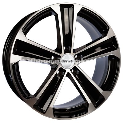 ДискCarwel Икар 224 8JxR18 PCD5x112 ET44 DIA57.1, черный с полированными спицами