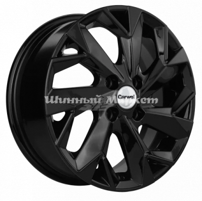 ДискCarwel Ильмень 6JxR15 PCD4x100 ET40 DIA60.1, черный глянцевый