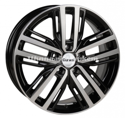 ДискCarwel Иртыш 259 (RAV4) 7JxR17 PCD5x114.3 ET48 DIA67.1, черный с полированными спицами