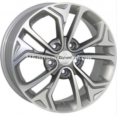 ДискCarwel Иткуль 205 (Tiggo 8) 7.5JxR18 PCD5x108 ET47 DIA60.1, матовый серебристый с черными вставками