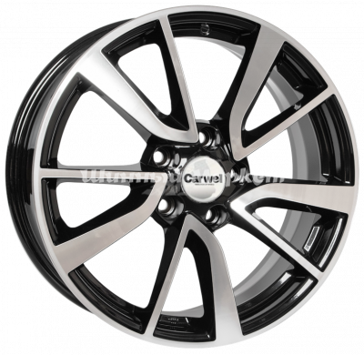 ДискCarwel Кадам 162 (Camry) 7JxR17 PCD5x112 ET49 DIA57.1, черный с полированными спицами