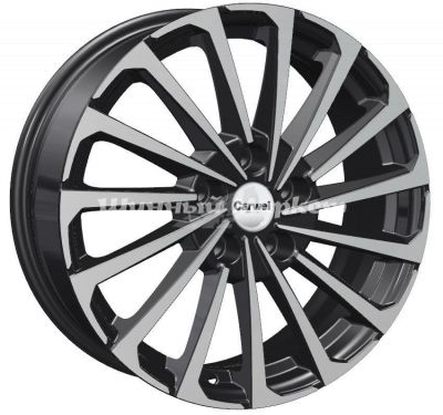 ДискCarwel Кагра 1721 (Chery Arrizo 5 Plus) 6.5JxR17 PCD5x108 ET47 DIA65.1, Чёрный глянцевый с полированной лицевой частью