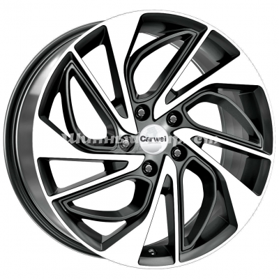 ДискCarwel Калкан 206 (Tucson) 7JxR17 PCD5x114.3 ET51 DIA67.1, черный с полированными спицами