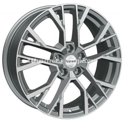 ДискCarwel Камак 1810 (Kodiaq/ Tiguan/ Audi Q3) 7JxR18 PCD5x112 ET43 DIA57.1, Серый с полированной лицевой частью