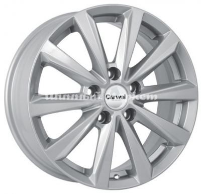 ДискCarwel Кенон 189 (Kuga) 6.5JxR16 PCD5x114.3 ET50 DIA66.1, матовый серебристый с черными вставками