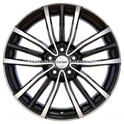 ДискCarwel Крет 1812 (Changan CS75 FL) 7JxR18 PCD5x114.3 ET45 DIA67.1, Чёрный глянцевый с полированной лицевой частью