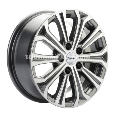 ДискCarwel Кудро 1610 (Optima) 6.5JxR16 PCD5x115 ET41 DIA70.2, Серый с полированной лицевой частью