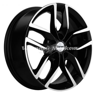 ДискCarwel Кутыр 1708 (Chery Tiggo 7/ 7 Pro) 6.5JxR17 PCD5x108 ET33 DIA60.1, Чёрный глянцевый с полированной лицевой частью