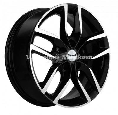 ДискCarwel Кутыр 1708 (HAVAL F7x) 6.5JxR17 PCD5x114.3 ET40 DIA64.1, Чёрный глянцевый с полированной лицевой частью