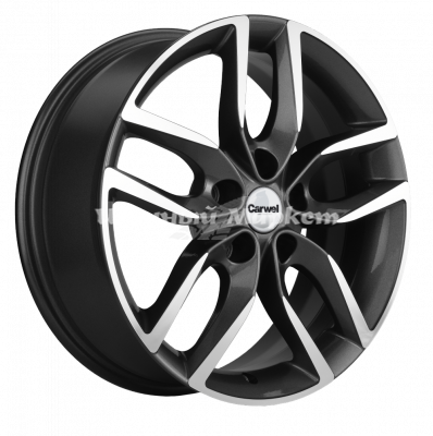 ДискCarwel Кутыр 1708 (Haval Jolion) 6.5JxR17 PCD5x114.3 ET37 DIA66.5, Серый с полированной лицевой частью