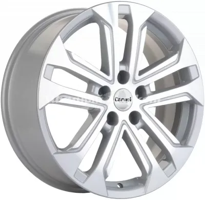 ДискCarwel Куж 1803 (Geely Tugella) 7JxR18 PCD5x114.3 ET35 DIA60.1, Серебристый с полированной лицевой частью