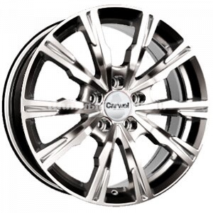 ДискCarwel Лиман 221 7.5JxR17 PCD5x114.3 ET52.5 DIA67.1, матовый серебристый с черными вставками