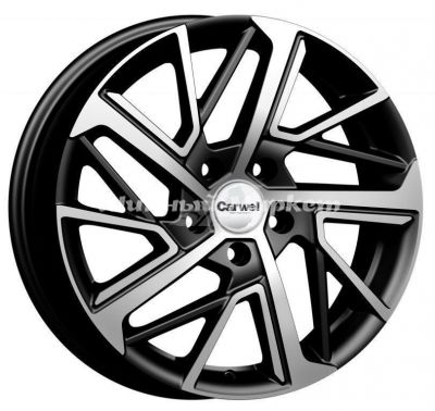 ДискCarwel Мадон 267 (Arkana/ Duster/ Kaptur) 6.5JxR17 PCD5x114.3 ET50 DIA66.1, черный с полированными спицами