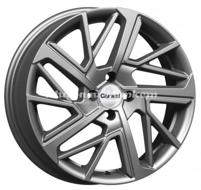 ДискCarwel Мадон 267 (Creta) 6.5JxR17 PCD5x114.3 ET49 DIA67.1, матовый серебристый с черными вставками