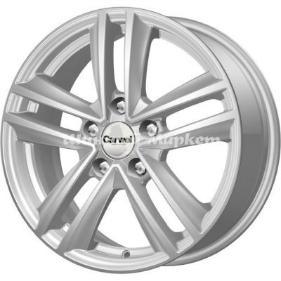 ДискCarwel Неро 127(134) 6.5JxR16 PCD5x114.3 ET50 DIA66.1, матовый серебристый с черными вставками