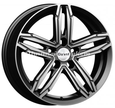 ДискCarwel Нева 256 6.5JxR16 PCD5x108 ET50 DIA63.4, черный с полированными спицами