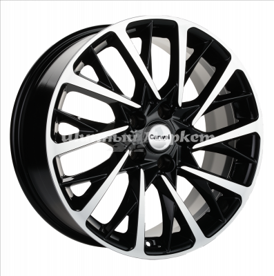 ДискCarwel Оланга 1804 (DFM AX7/580/ Evolute i-Pro) 7.5JxR18 PCD5x108 ET45 DIA65.1, Чёрный глянцевый с полированной лицевой частью