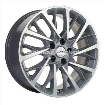 ДискCarwel Оланга 1804 (Tiggo) 7.5JxR18 PCD5x108 ET40 DIA60.1, Серый с полированной лицевой частью