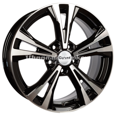 ДискCarwel Самро 204 (Cerato) 7JxR17 PCD5x114.3 ET49 DIA67.1, черный с полированными спицами