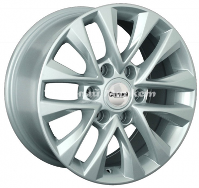 ДискCarwel Сандал 175 (Prado) 7.5JxR18 PCD6x139.7 ET25 DIA106.1, матовый серебристый с черными вставками