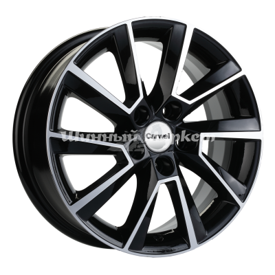 ДискCarwel Сатурн 1507 (Polo) 6JxR15 PCD5x100 ET38 DIA57.1, Чёрный глянцевый с полированной лицевой частью