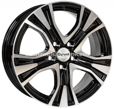 ДискCarwel Сиг 159 7JxR17 PCD5x114.3 ET45 DIA60.1, черный с полированными спицами