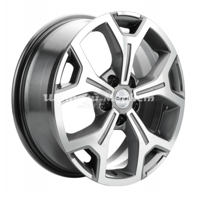 ДискCarwel Талкас 1710 (Chery Tiggo 7/ 7 Pro) 6.5JxR17 PCD5x114.3 ET40 DIA64.1, Серый с полированной лицевой частью