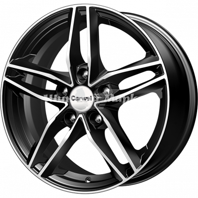 ДискCarwel Тау 108 6.5JxR16 PCD5x100 ET43 DIA57.1, черный с полированными спицами