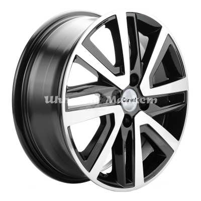 ДискCarwel Таймыр 1609 (Xray) 6JxR16 PCD4x100 ET46 DIA54.1, Чёрный глянцевый с полированной лицевой частью