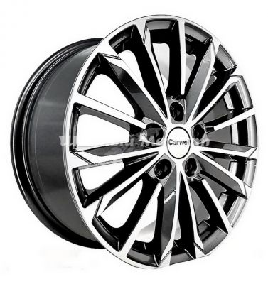 ДискCarwel Тевриз 6.5JxR16 PCD5x114.3 ET46 DIA67.1, черный глянцевый