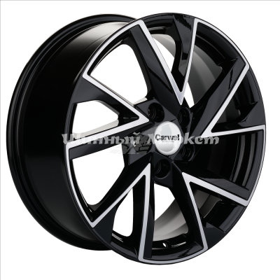 ДискCarwel Тоджа 1714 (Camry) 7JxR17 PCD5x114.3 ET45 DIA60.1, Чёрный глянцевый с полированной лицевой частью