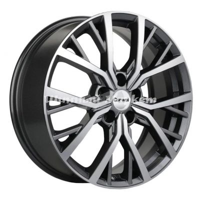 ДискCarwel Тур 1806 (Tiguan/ Kodiaq) 7JxR18 PCD5x112 ET43 DIA57.1, Серый с полированной лицевой частью